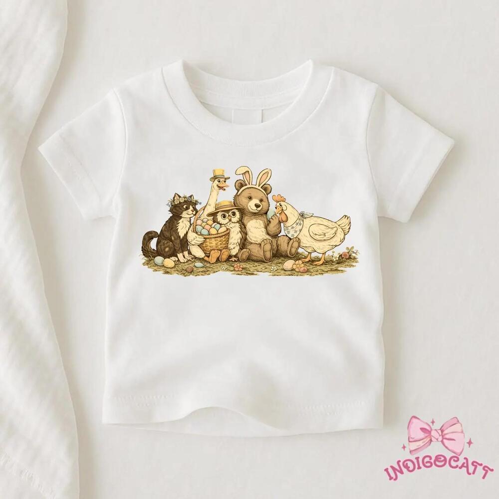 Little Bear Cartoon Easter Kid Shirt, Homestead Humor Spring Tee